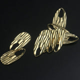 Non-Porous Crumpled Hollow Drop-Shaped Pendant DIY Earrings Necklace Jewelry