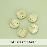 Natural Stone Charms for Jewelry Making, 2 pcs/lot
