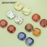 Natural Stone Charms for Jewelry Making, 2 pcs/lot