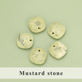 Natural Stone Charms for Jewelry Making, 2 pcs/lot