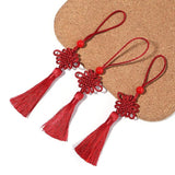6pcs Red Chinese Knot Tassels Festive Fringe Pendant Decorations Gift