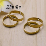10pcs Copper 25mm Circle Donuts Ring Vintage Pendants Charms for Necklace DIY