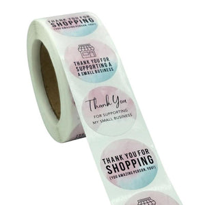 500pcs 1in Thank You Small Business Stickers