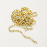 1-2.4mm 14K Plated Brass Round Beads Chain Ball Chain for DIY Necklace Bracelet