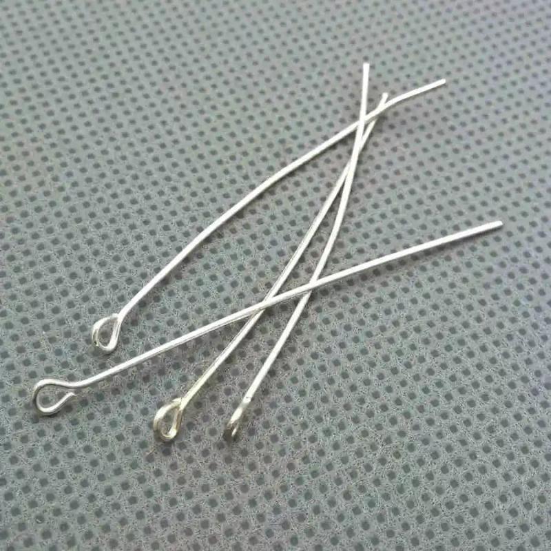 100X 50mm Eye Pins Head Pins silver bronze jewelry findings accessories