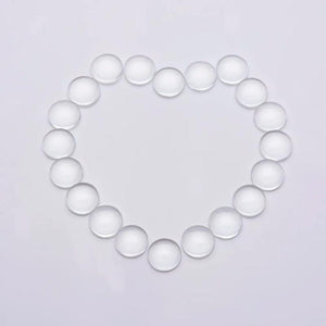 100PCS 14MM Clear Glass Cabochons DIY Jewelry Findings