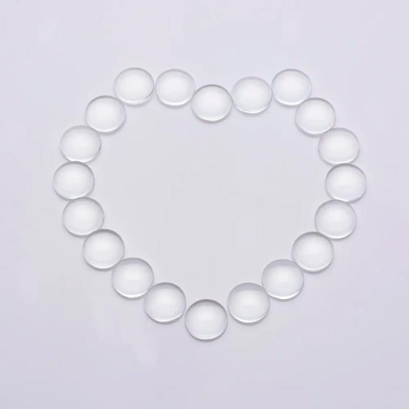 100PCS 14MM Clear Glass Cabochons DIY Jewelry Findings