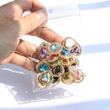 10Pc Heart Rhinestone Pendant Hair Accessories Diy Brooch Jewelry