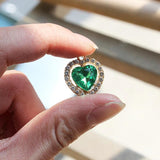 10Pc Heart Rhinestone Pendant Hair Accessories Diy Brooch Jewelry