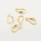 10Pcs 9x15mm Plated Brass Earrings Hooks Earwires Findings