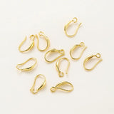 10Pcs 9x15mm Plated Brass Earrings Hooks Earwires Findings