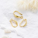 10Pcs 9x15mm Plated Brass Earrings Hooks Earwires Findings