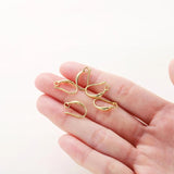 10Pcs 9x15mm Plated Brass Earrings Hooks Earwires Findings