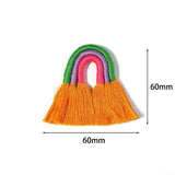2pcs Rainbow Tassels Boho Pendants For Jewelry Making DIY Earrings Keychain