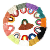 2pcs Rainbow Tassels Boho Pendants For Jewelry Making DIY Earrings Keychain