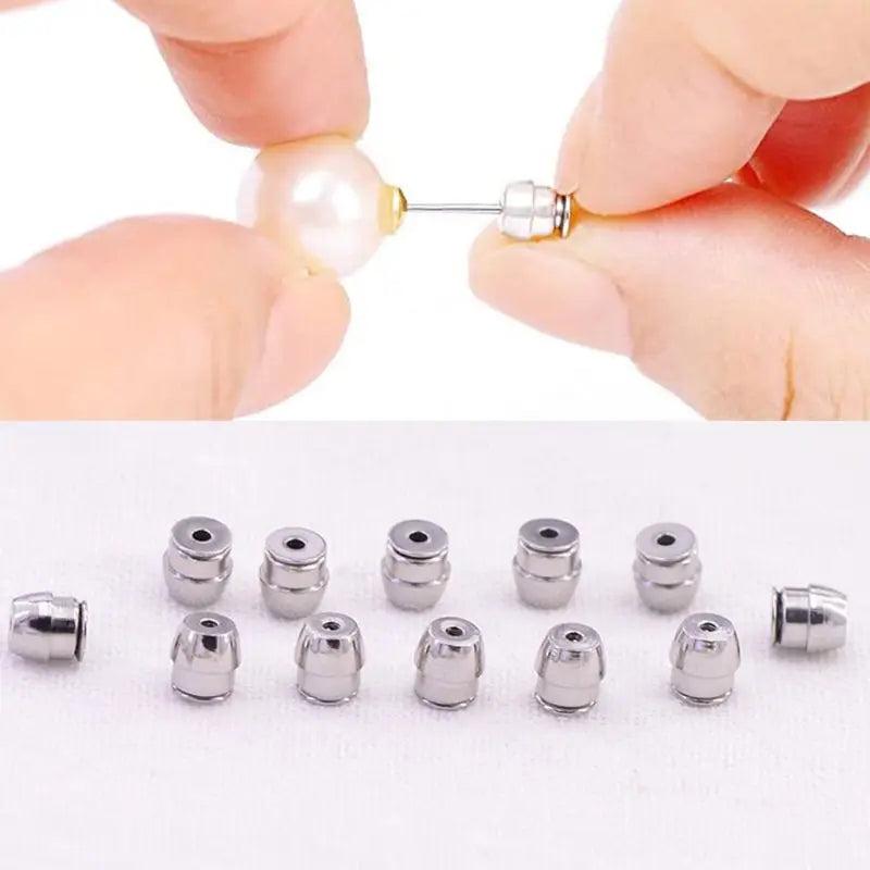 10Pcs Secure Earring Lock Earring Back Safe Ear Studs Nuts Earings Lifters