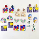 Acrylic Flower Jewelry Material DIY Earring Keychain