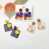 Acrylic Flower Jewelry Material DIY Earring Keychain