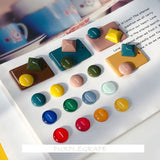 4pcs Candy-Colored Resin Earrings Accessories