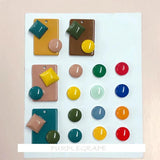 4pcs Candy-Colored Resin Earrings Accessories