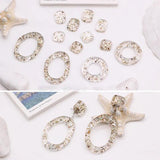 Cracked Shell Resin Square Ring for DIY Earrings