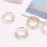 Cracked Shell Resin Square Ring for DIY Earrings