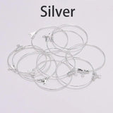 30Pcs DIY Big Round Wire Hoop Earrings Kit for Dangle Earring Jewelry Making