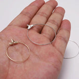 30Pcs DIY Big Round Wire Hoop Earrings Kit for Dangle Earring Jewelry Making