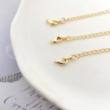 18K Real Necklace Extension Chain Adjustable Copper Plated DIY Accessory