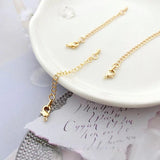 18K Real Necklace Extension Chain Adjustable Copper Plated DIY Accessory