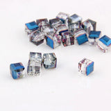 10pcs Colorful Crystal Czech Glass Cube Beads for Jewelry Making