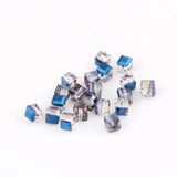 10pcs Colorful Crystal Czech Glass Cube Beads for Jewelry Making