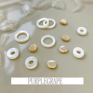 Natural Shell Ring Oval Beads DIY Earrings Antique Hairpin Headdress Bracelet