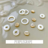 Natural Shell Ring Oval Beads DIY Earrings Antique Hairpin Headdress Bracelet