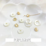 Natural Shell Ring Oval Beads DIY Earrings Antique Hairpin Headdress Bracelet