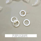 Natural Shell Ring Oval Beads DIY Earrings Antique Hairpin Headdress Bracelet
