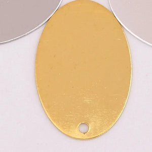 10pcs Flat Oval Pendant Charms for DIY Jewelry Making - 20.5*13.5mm