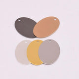 10pcs Flat Oval Pendant Charms for DIY Jewelry Making - 20.5*13.5mm