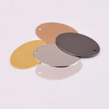 10pcs Flat Oval Pendant Charms for DIY Jewelry Making - 20.5*13.5mm