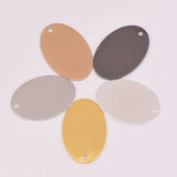 10pcs Flat Oval Pendant Charms for DIY Jewelry Making - 20.5*13.5mm
