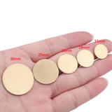 Raw Brass Round Disc Charms Plate Pendant for Necklace