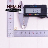 20pcs 6mm High Four Plum-Shaped Copper Tube Rings for DIY Jewelry Making