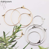 10pcs Copper Plating Round Earrings Korea Minimalist Earring Stud