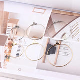 10pcs Copper Plating Round Earrings Korea Minimalist Earring Stud