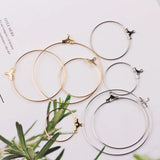 10pcs Copper Plating Round Earrings Korea Minimalist Earring Stud