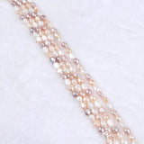 8-9mm Baroque Pearl Strand Pink Purple Straight Hole