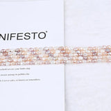 8-9mm Baroque Pearl Strand Pink Purple Straight Hole
