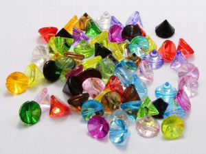 100 Transparent Acrylic Rivet Beads 12x10mm