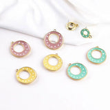 Enamel Alloy Circle Earrings for Women DIY Material