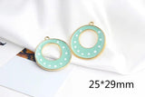 Enamel Alloy Circle Earrings for Women DIY Material